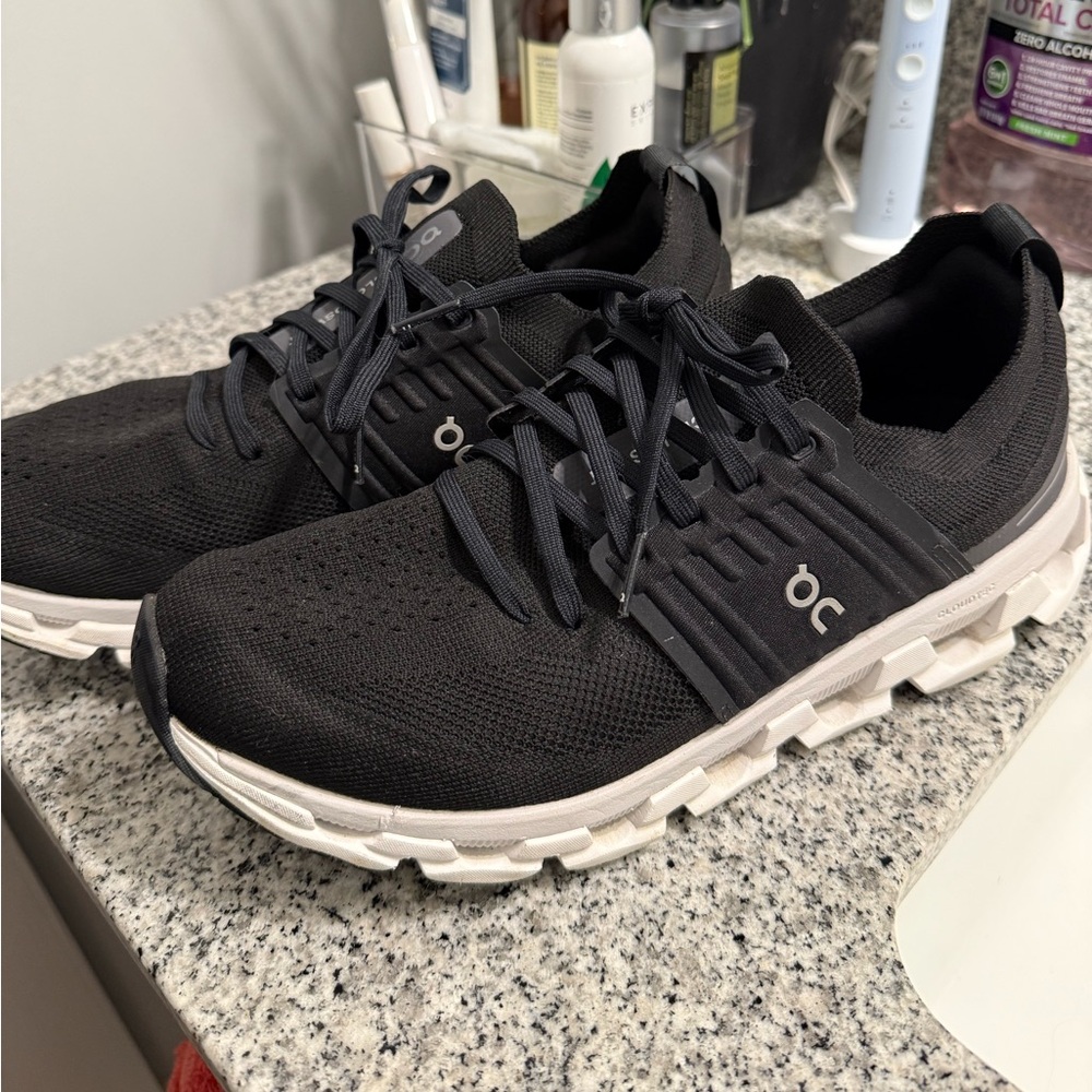 OnCloud Running Black and White Athletic Shoes
